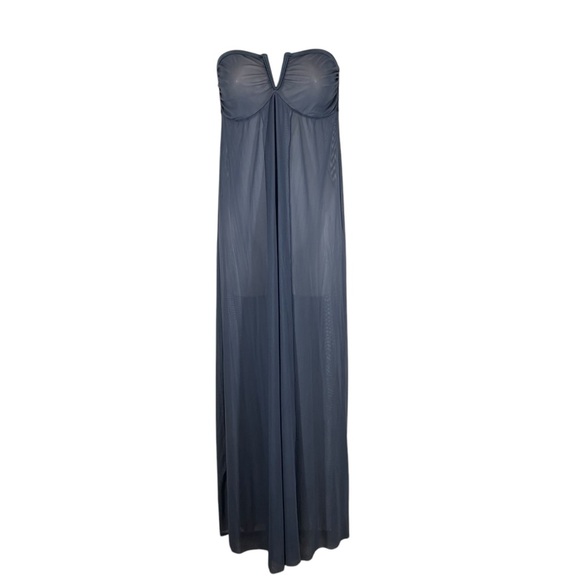 Moontide swimwear sheer dress front split smocked back women’s size 6 swim cover - Picture 1 of 7